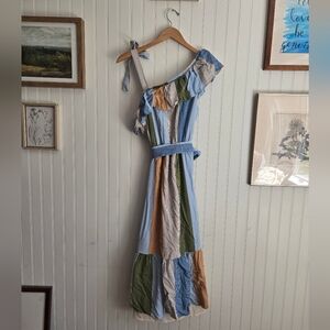 LC Lauren Conrad Multicolor Patchwork Maxi Dress